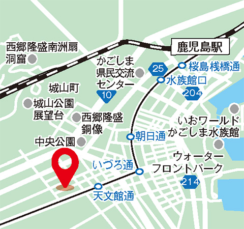 出張個別相談会 鹿児島会場の地図